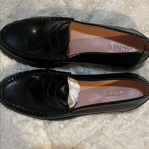 J. Crew Women's Classic Black Leather Loafers